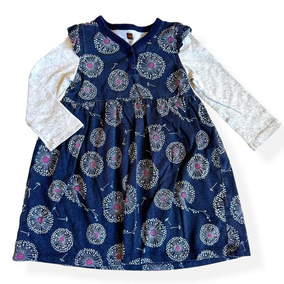 Tea Collection Wish Button Neck Dress 3 - Picture 1 of 10